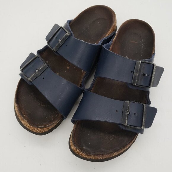 Birkenstock Arizona Double Strap Slide Sandals Blue EU 36 US Womens 5 - 5.5 - Picture 1 of 7